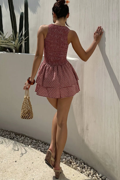 Women's SOERA Hazel Plaid Smocked Mini Dress