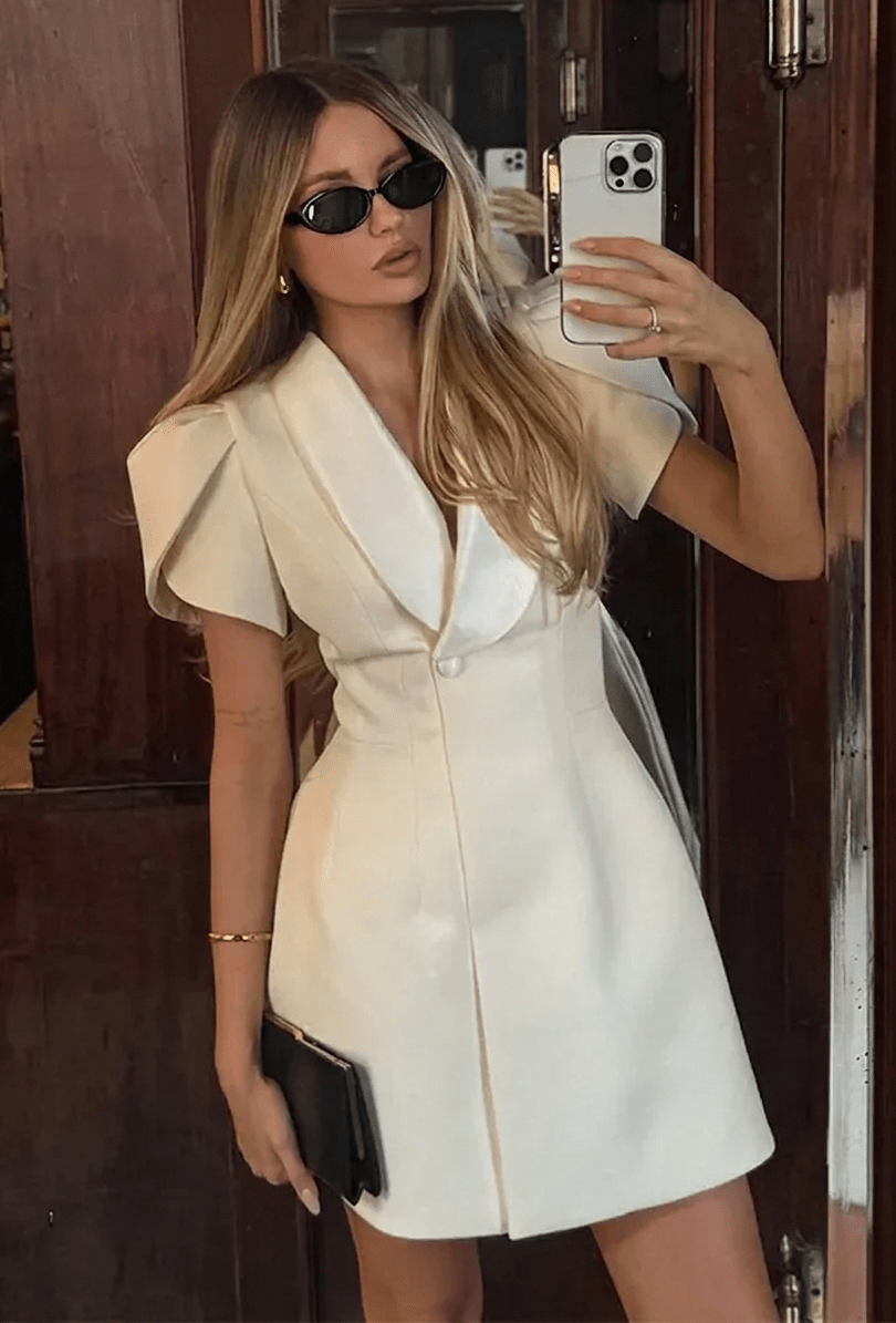 Women's SOERA Hypatia Shawl Collar Mini Dress