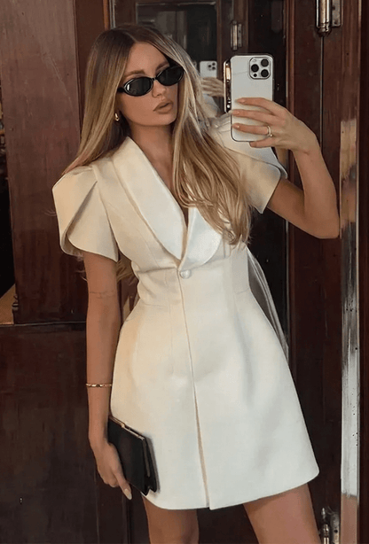 Women's SOERA Hypatia Shawl Collar Mini Dress