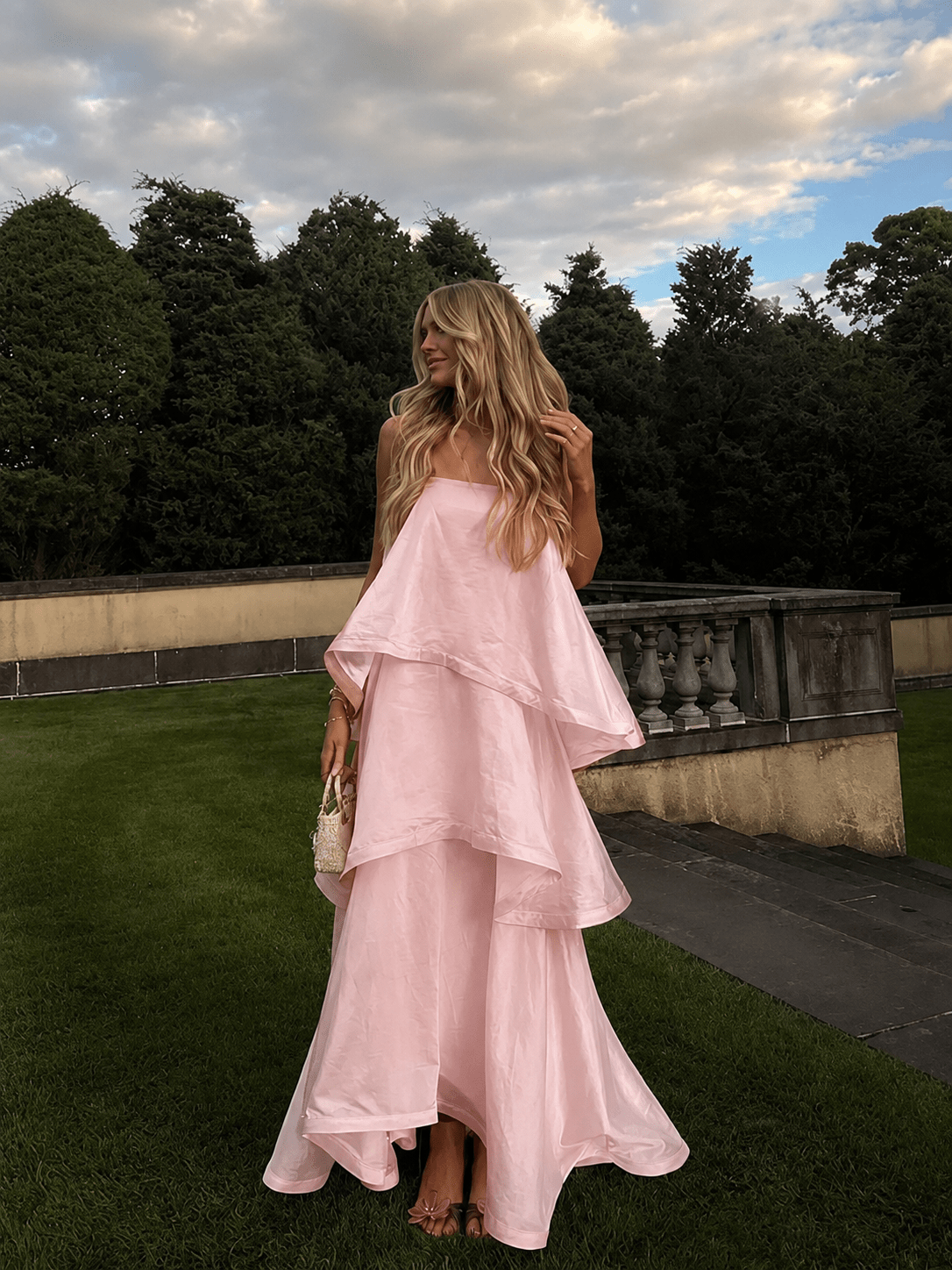 Women's Iris Strapless Backless Ruffled Maxi Dress