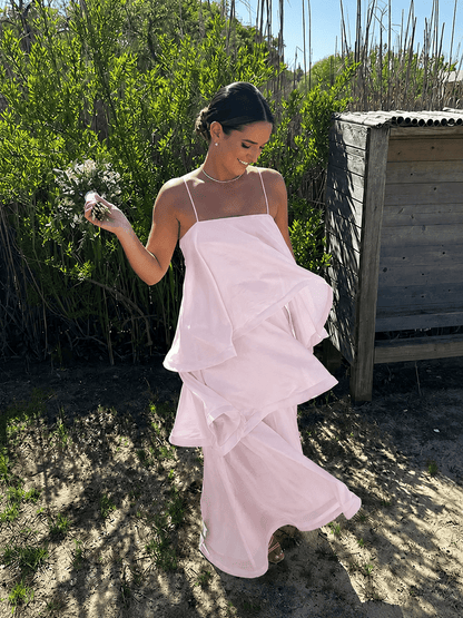 Women's Iris Strapless Backless Ruffled Maxi Dress