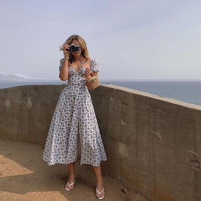 Women's SOERA Iris Puff Sleeve Floral Midi Dress