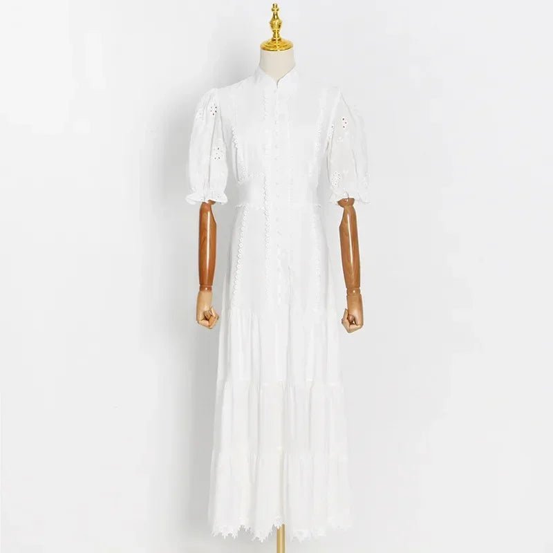 Women's SOERA Isabelle Eyelet Lace Puff Sleeves Midi Dress