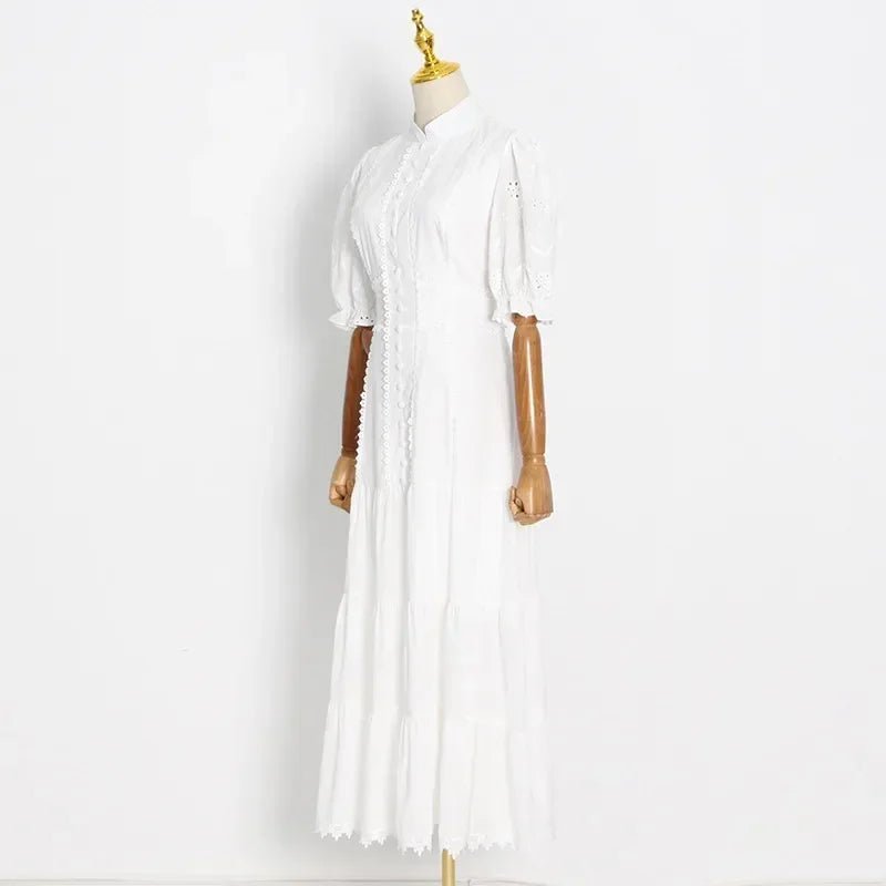 Women's SOERA Isabelle Eyelet Lace Puff Sleeves Midi Dress