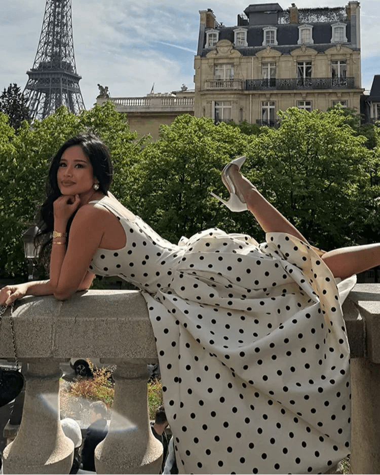 Women's Jasmine Polka Dot Midi Dress