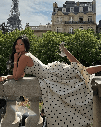 Women's Jasmine Polka Dot Midi Dress