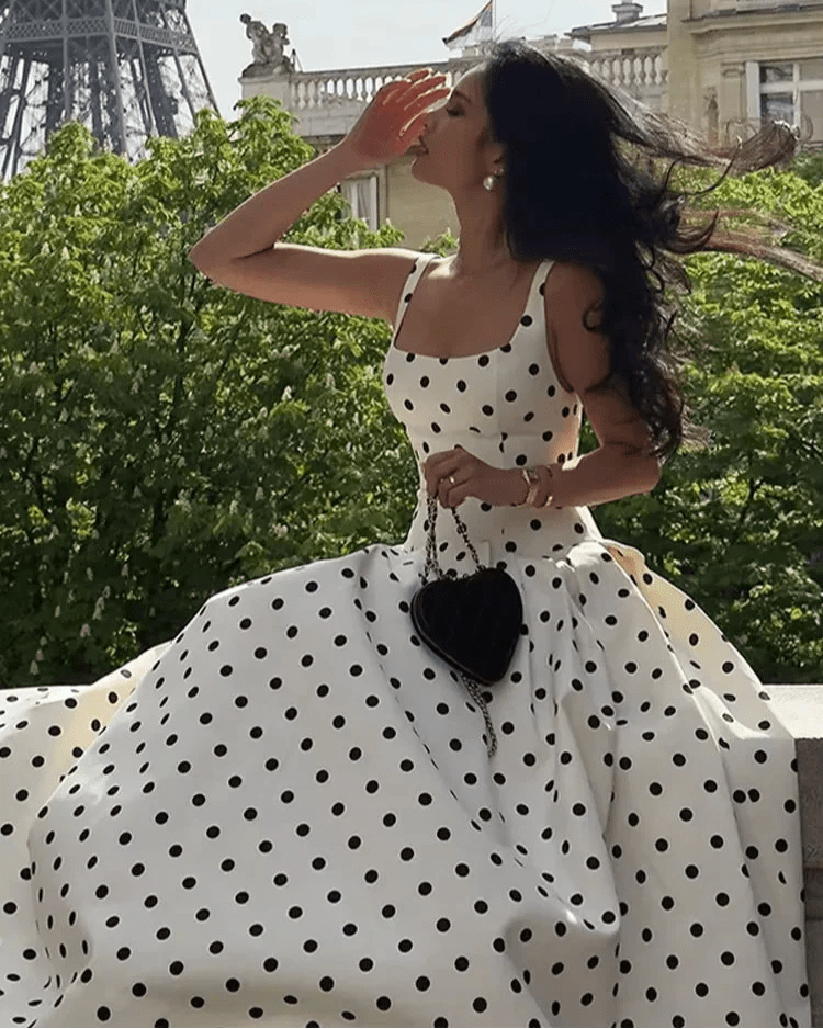 Women's Jasmine Polka Dot Midi Dress
