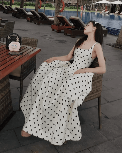 Women's Jasmine Polka Dot Midi Dress