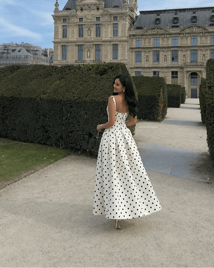 Women's Jasmine Polka Dot Midi Dress