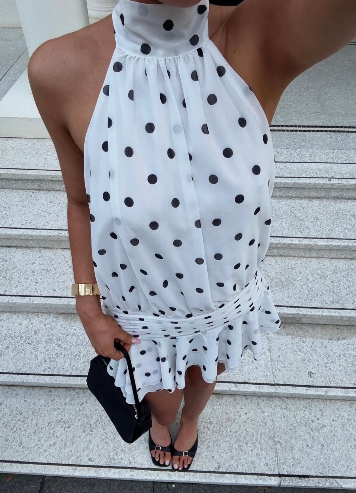 Women's SOERA Lianna Polka Dot Halterneck Mini Dress