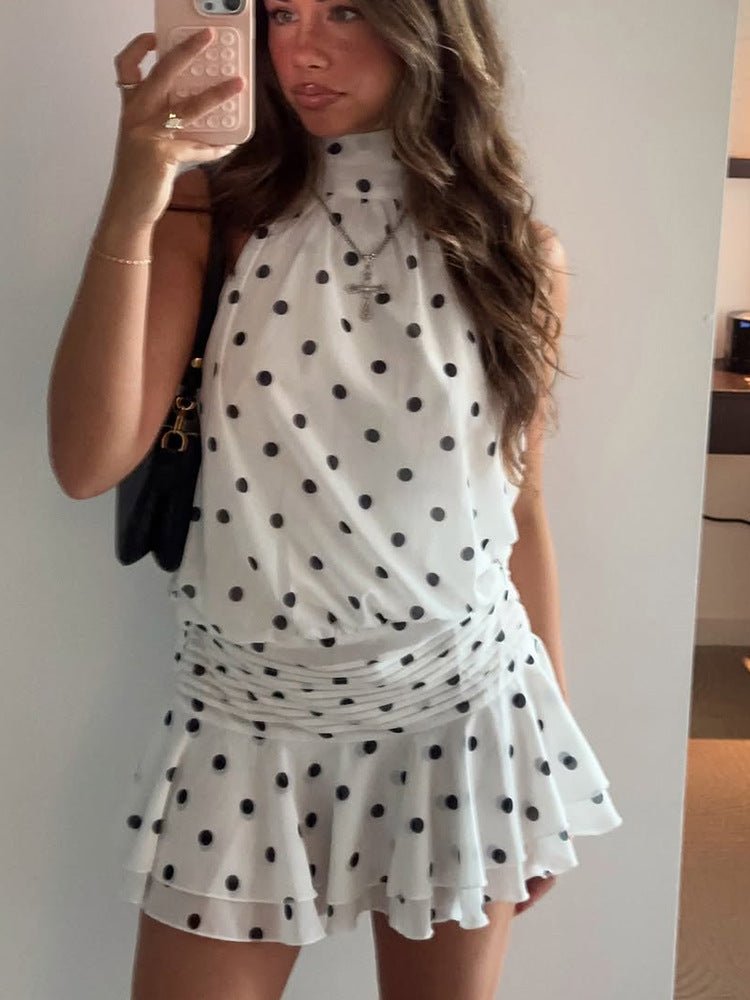 Women's SOERA Lianna Polka Dot Halterneck Mini Dress