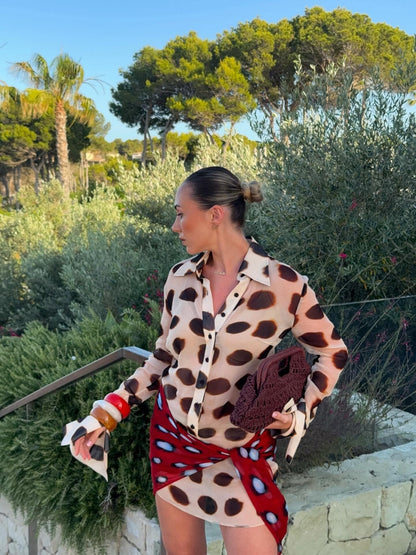 Women's Margot Animal Print Shirt Dress