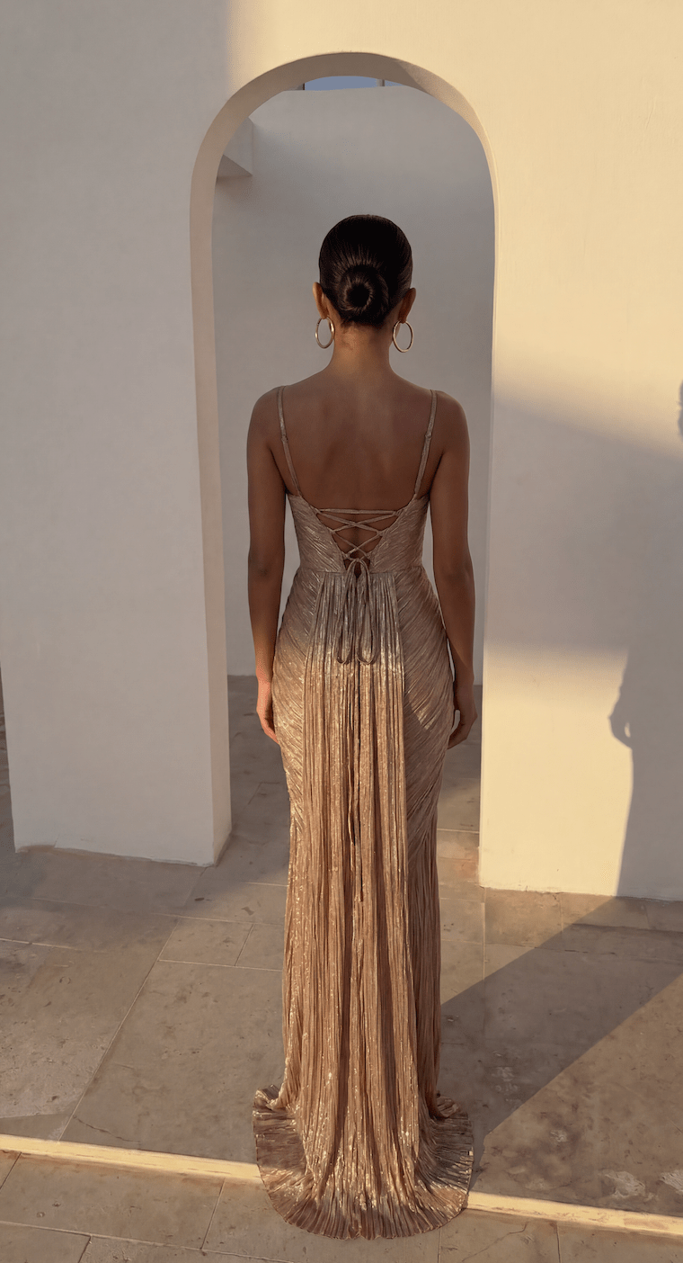 Women's Margot Corset Pleated Gown