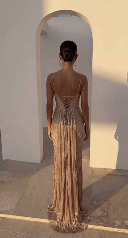 Women's Margot Corset Pleated Gown
