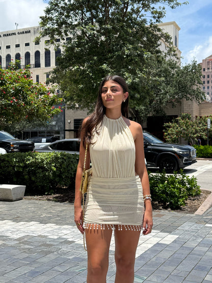 Women's Margot Ruched Open Back Mini Dress