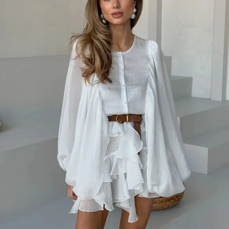 Women's SOERA Marianna Pleated Ruffle Mini Dress