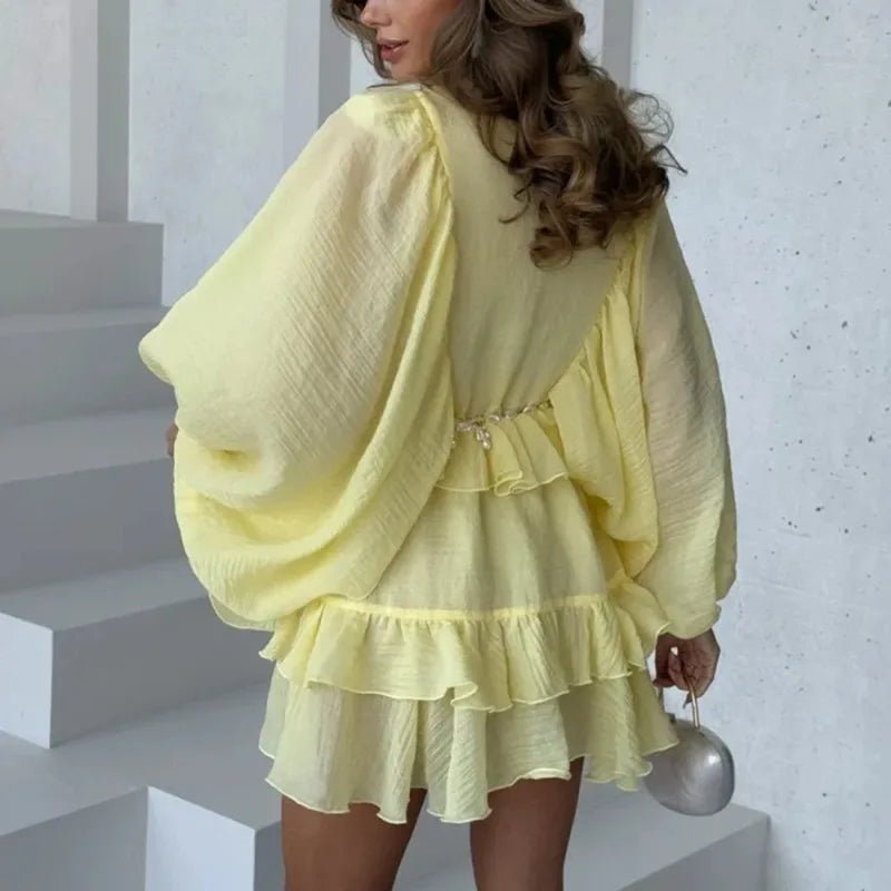 Women's SOERA Marianna Pleated Ruffle Mini Dress