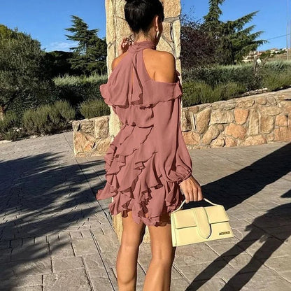 Women's SOERA Maureen Halter Tiered Mini Dress