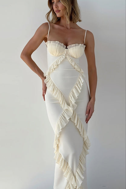 Women's SOERA Natasha Lace Ruffle Maxi Dress