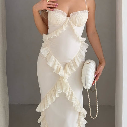 Women's SOERA Natasha Lace Ruffle Maxi Dress