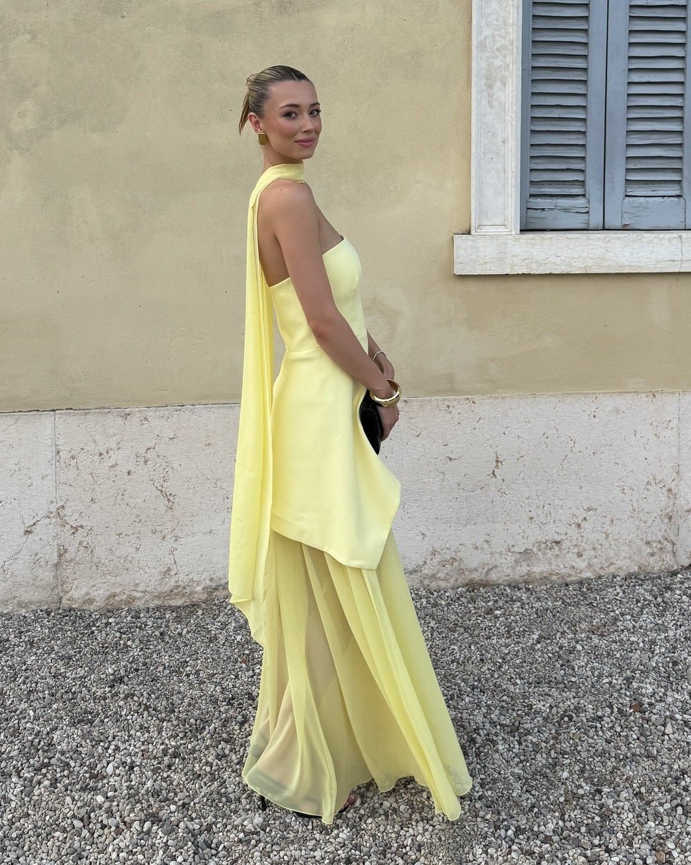 Women's Ophelia Asymmetric Sheer Maxi Dress