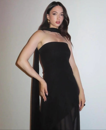 Women's Ophelia Asymmetric Sheer Maxi Dress