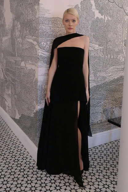 Women's Ophelia Asymmetric Sheer Maxi Dress