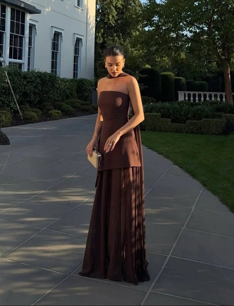 Women's Ophelia Asymmetric Sheer Maxi Dress
