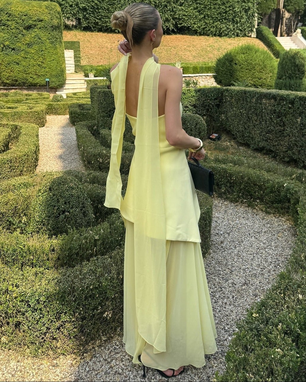 Women's Ophelia Asymmetric Sheer Maxi Dress