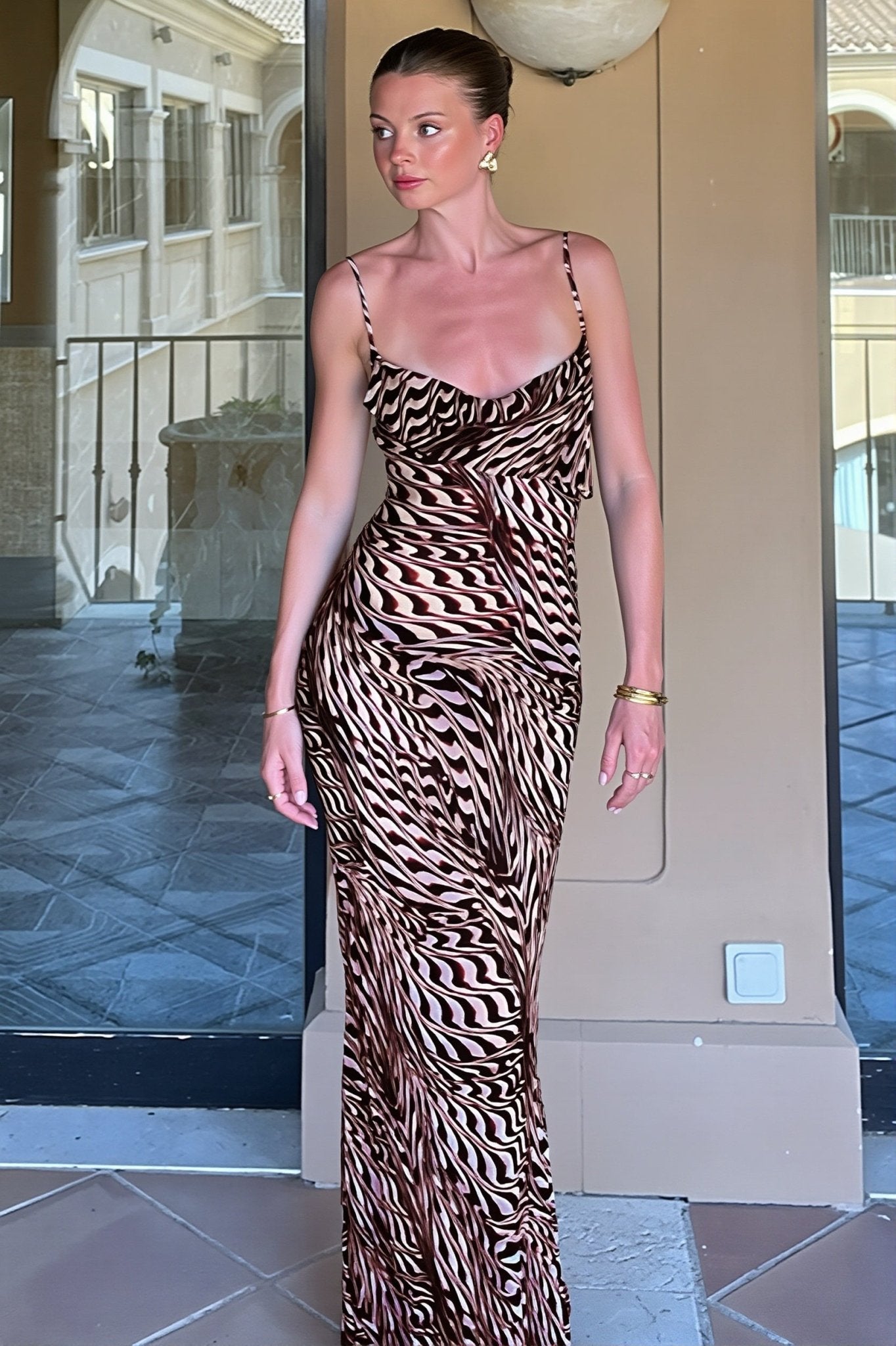 Women's SOERA Reina Cowl Neck Slip Maxi Dress