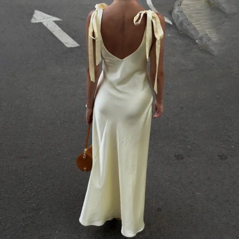 Women's SOERA Selene Satin Tie Strap Maxi Dress