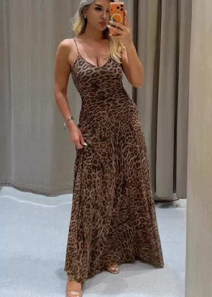 Women's Sienna Leopard Print Strap Maxi Dress