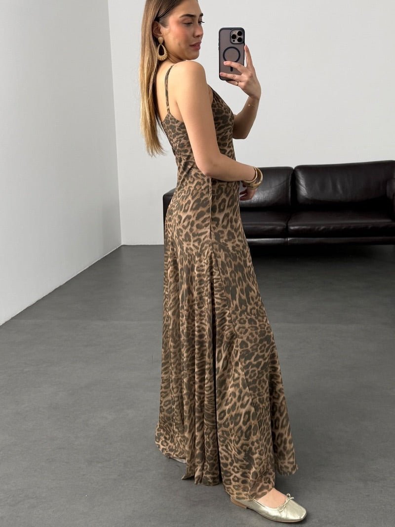Women's Sienna Leopard Print Strap Maxi Dress