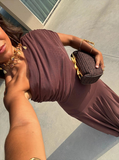 Women's Sienna Off-Shoulder Ruched Maxi Dress