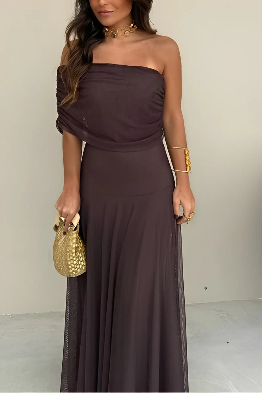 Women's Sienna Off-Shoulder Ruched Maxi Dress