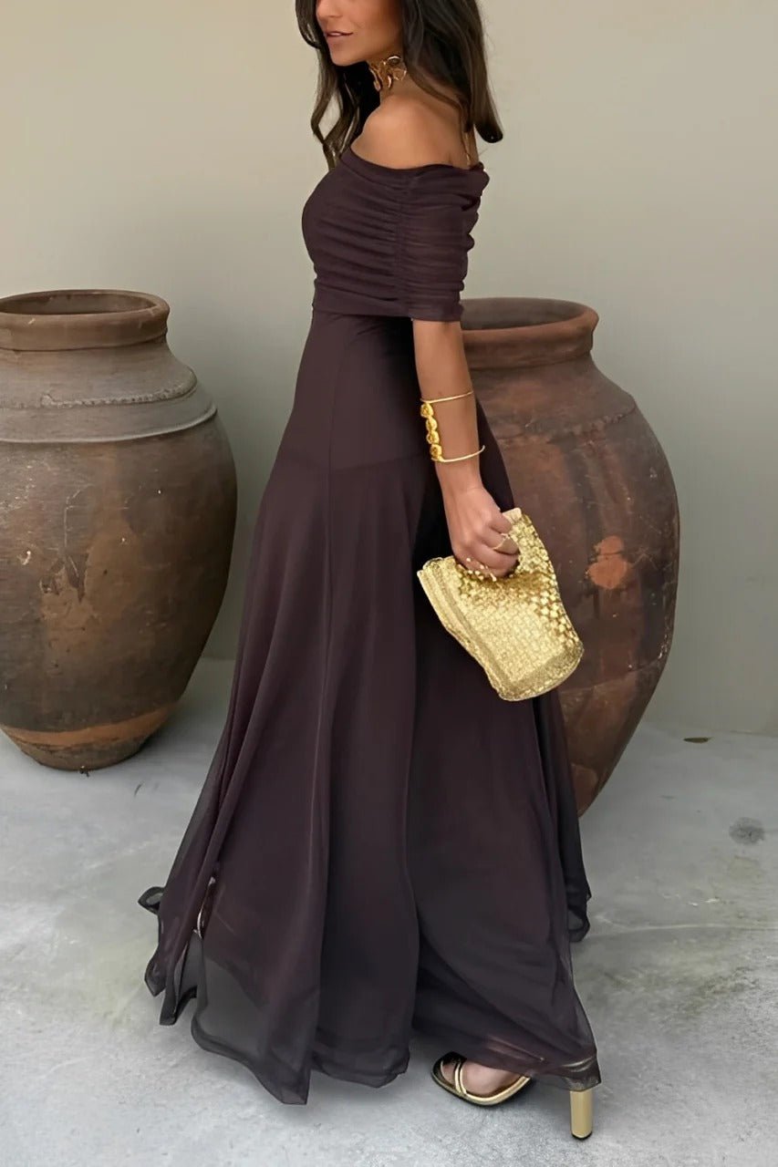 Women's Sienna Off-Shoulder Ruched Maxi Dress
