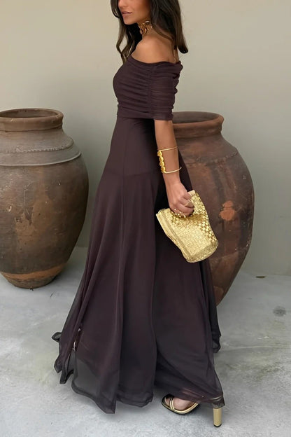 Women's Sienna Off-Shoulder Ruched Maxi Dress