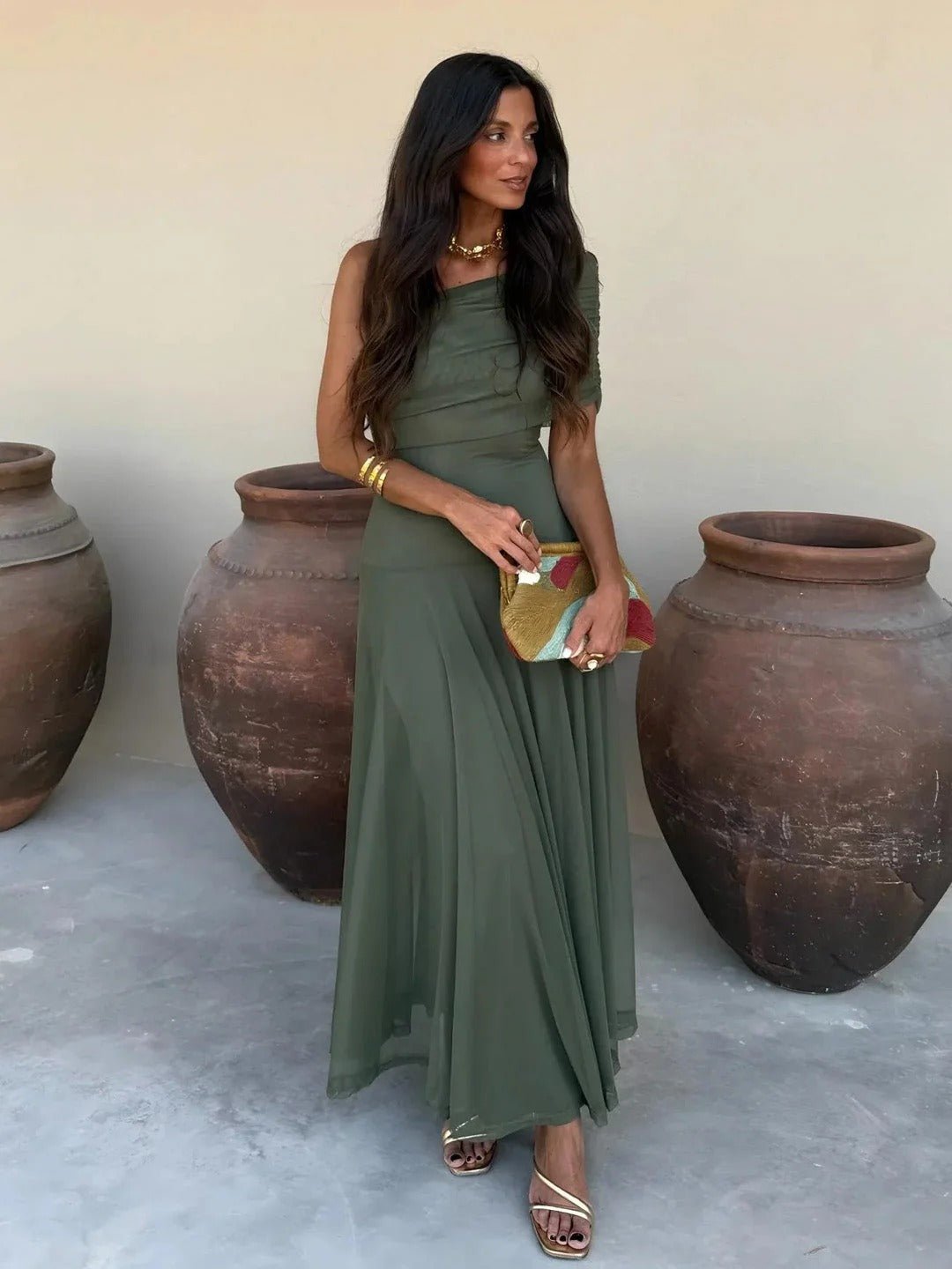 Women's Sienna Off-Shoulder Ruched Maxi Dress