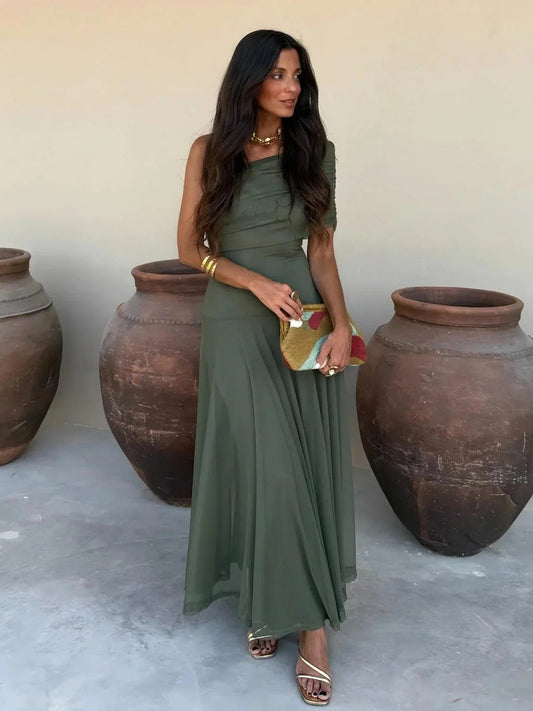 Women's Sienna Off-Shoulder Ruched Maxi Dress