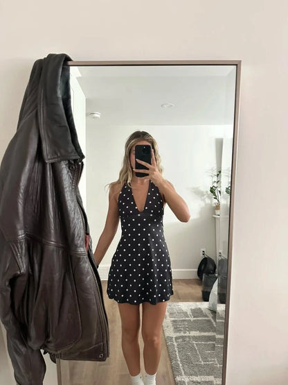 Women's SOERA Sofia Backless Polka Dot Mini Dress