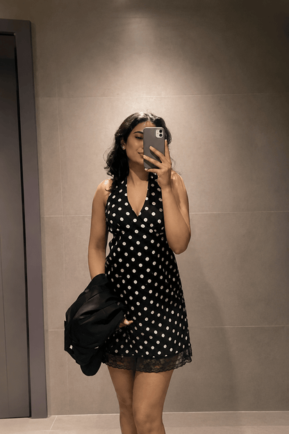Women's SOERA Sofia Backless Polka Dot Mini Dress