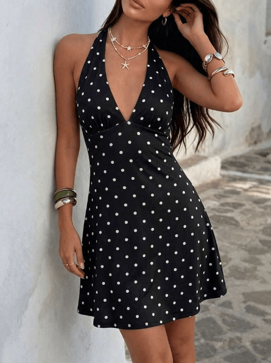 Women's SOERA Sofia Backless Polka Dot Mini Dress