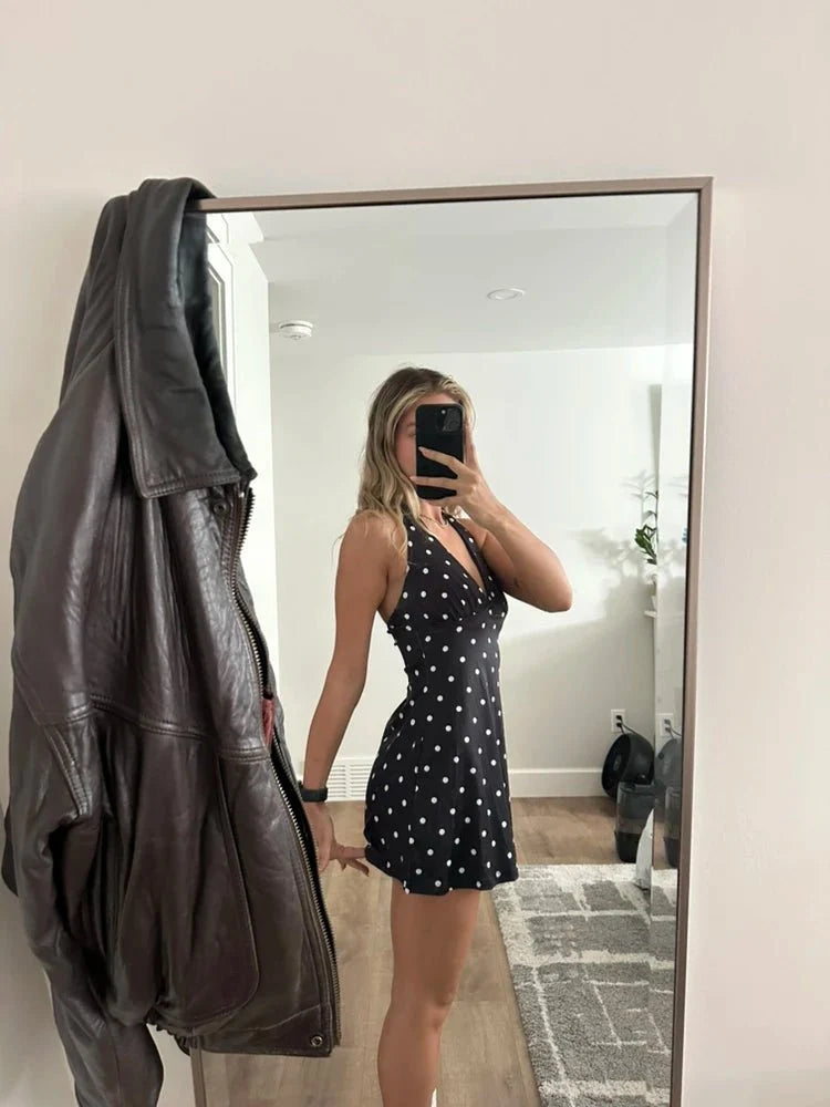 Women's SOERA Sofia Backless Polka Dot Mini Dress