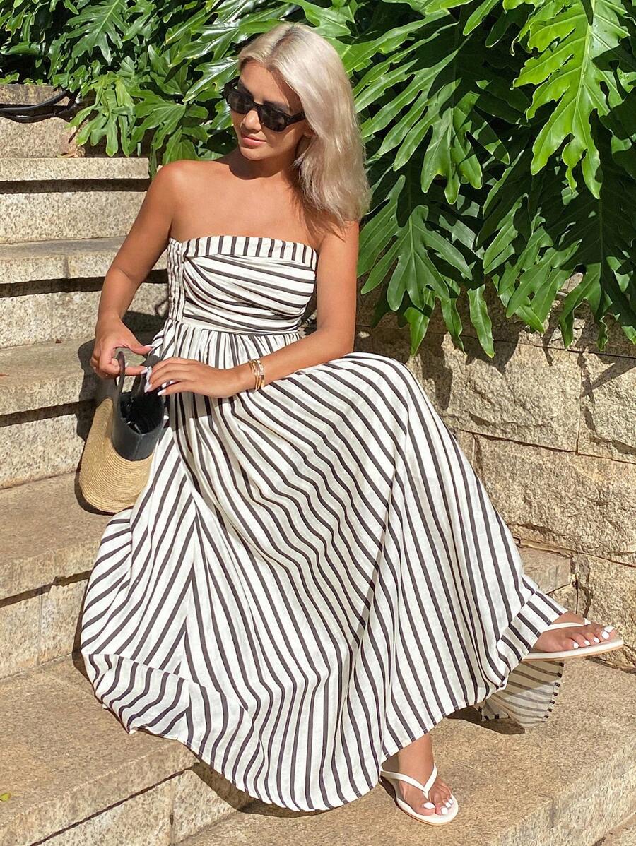 Women's SOERA Sophia Ruched Stripe Tube Dress