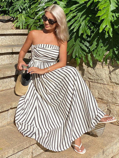 Women's SOERA Sophia Ruched Stripe Tube Dress