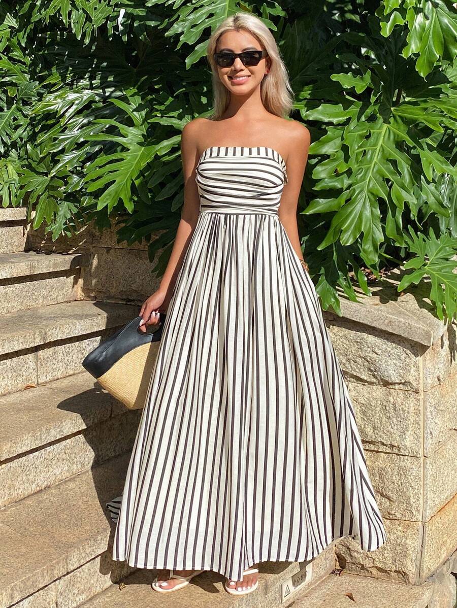 Women's SOERA Sophia Ruched Stripe Tube Dress