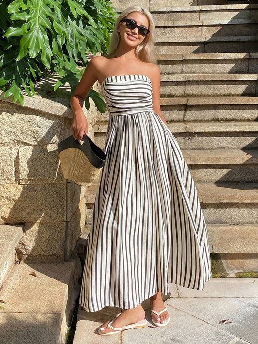 Women's SOERA Sophia Ruched Stripe Tube Dress
