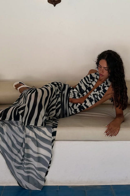 Women's Sophia Zebra Cutout Maxi Dress