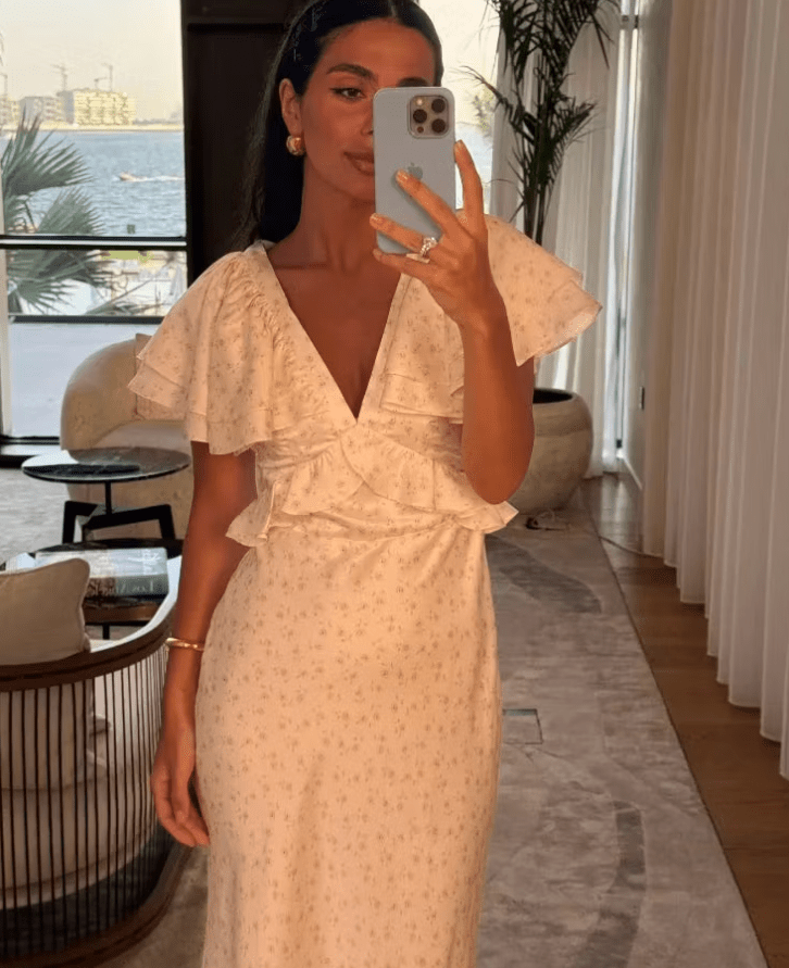 Women's Taylor Ruffle Sleeves Midi Dress
