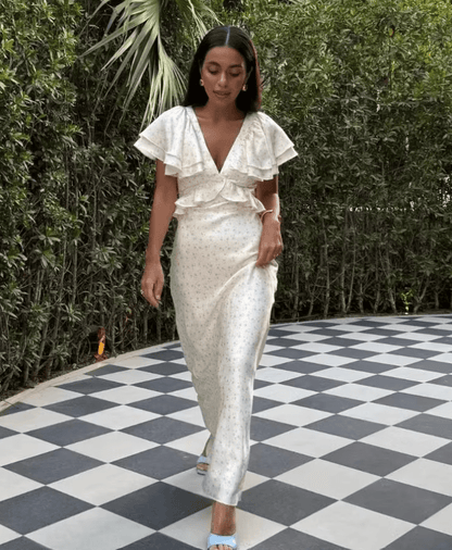Women's Taylor Ruffle Sleeves Midi Dress